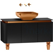 Тумба для раковины VitrA Gala Classic 100 см черный глянец медь