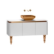 Тумба для раковины VitrA Gala Classic 120 см белый глянец медь