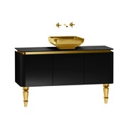 Тумба для раковины VitrA Gala Classic 120 см черный глянец золото