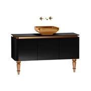 Тумба для раковины VitrA Gala Classic 120 см черный глянец медь