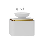 Тумба для раковины VitrA Gala Modern 60 см белая глазурь золото