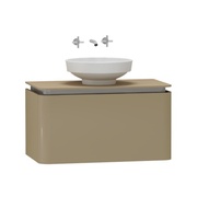 Тумба для раковины VitrA Gala Modern 80 см бежевая глазурь хром