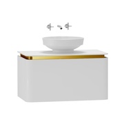 Тумба для раковины VitrA Gala Modern 80 см белая глазурь золото