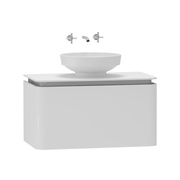 Тумба для раковины VitrA Gala Modern 80 см белая глазурь хром