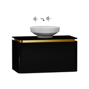 Тумба для раковины VitrA Gala Modern 80 см черная глазурь золото