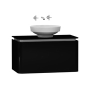 Тумба для раковины VitrA Gala Modern 80 см черная глазурь хром