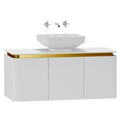 Тумба для раковины VitrA Gala Modern 120 см белая глазурь золото