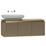 Тумба для раковины VitrA Gala Modern 120 см бежевая глазурь хром левая