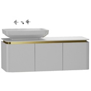 Тумба для раковины VitrA Gala Modern 120 см белая глазурь золото левая