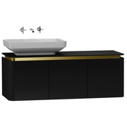 Тумба для раковины VitrA Gala Modern 120 см черная глазурь золото левая