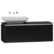 Тумба для раковины VitrA Gala Modern 120 см черная глазурь хром левая