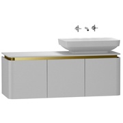 Тумба для раковины VitrA Gala Modern 120 см белая глазурь золото правая