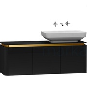Тумба для раковины VitrA Gala Modern 120 см черная глазурь золото правая