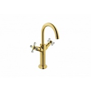 Смеситель для раковины VitrA Juno-Swarovsri с кристаллами Swarovski для чаш золото