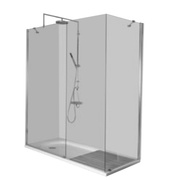 Душевая кабина VitrA Kimera 150x75 см, передняя панель с дверью, душ на короткой стороне