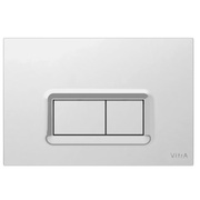 Кнопка смыва Vitra Loop O 740-0680 двойная прямоугольная, ABS, пластик, хром глянец