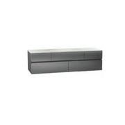 Тумба с раковиной VitrA Memoria 150 см без отверстия металлик серый