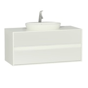 Тумба для раковины VitrA Metropole 120 см 2 ящика белый глянец и белое стекло