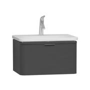 Тумба с раковиной VitrA Nest Trendy 60 см смеситель посередине антрацит глянец