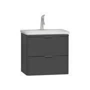 Тумба с раковиной VitrA Nest Trendy 60 см 2 ящика антрацит глянец
