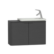 Тумба с раковиной VitrA Nest Trendy 80 см смеситель справа антрацит глянец