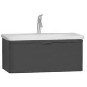 Тумба с раковиной VitrA Nest Trendy 80 см смеситель посередине антрацит глянец