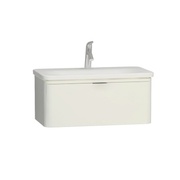 Тумба с раковиной VitrA Nest Trendy 80 см смеситель посередине белый глянец
