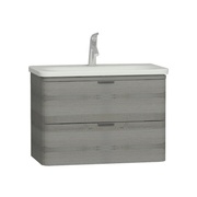 Тумба с раковиной Vitra Nest Trendy 56148 80 см 2 ящика серый дуб