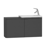 Тумба с раковиной VitrA Nest Trendy 100 см смеситель справа антрацит глянец