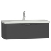 Тумба с раковиной VitrA Nest Trendy 100 см смеситель посередине антрацит глянец