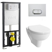 Комплект Vitra S20 9004B003-7202 с инсталляцией и кнопкой + сиденье микролифт