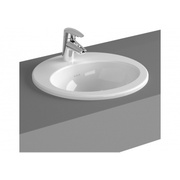 Раковина Vitra S20 5466B003-0001 43 см монтируемая сверху, отверстие для смесителя посередине, с боковыми отверстиями