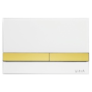 Кнопка смыва VitrA Select двойная, стекло, белая/золото