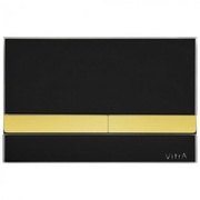 Кнопка смыва VitrA Select двойная, стекло, черная/золото