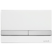 Кнопка смыва VitrA Select двойная, стекло, белая/хром глянец