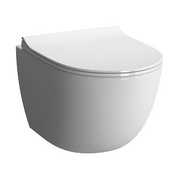 Унитаз подвесной VitrA Sento безободковый с тонким сиденьем микролифт