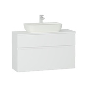 Тумба для раковины VitrA Shift + 100x35.5x62 см с отверстием белый акрил