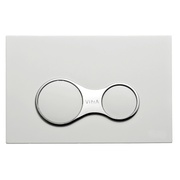 Кнопка смыва Vitra Sirius 740-0400 двойная, ABS, пластик, белая/хром глянец