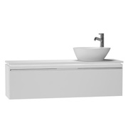 Тумба для раковины VitrA System Fit 120x53x37.5 см отверстие справа белый глянец ручка