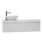 Тумба для раковины VitrA System Fit 120x53x37.5 см отверстие слева белый глянец ручка