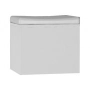Тумба VitrA System Fit на колесиках с кожаным сиденьем белый глянец