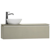 Тумба для раковины VitrA System Fit 120x53x37.5 см отверстие слева металлик серый профиль-ручка