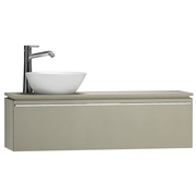 Тумба для раковины VitrA System Fit 120x53x37.5 см отверстие слева металлик серый ручка