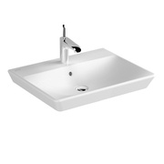 Раковина VitrA T4 60 см на столешницу, 1 отверстие под смеситель, перелив