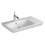 Раковина VitrA T4 80 см на столешницу, 1 отверстие под смеситель, перелив