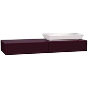 Тумба для раковины VitrA T4 130 см узкая бургундский матовый