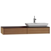 Тумба для раковины VitrA T4 130 см узкая коричневый текстурный