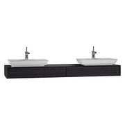 Тумба для раковины VitrA T4 180 см узкая черный текстурный