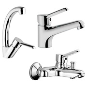 Комплект из трех смесителей VitrA Viva для раковины, кухонной мойки, ванны с душем