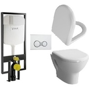 Комплект Vitra Zentrum 9012B003-7205 4 в 1, сиденье без микролифта, клавиша хром, двойной смыв